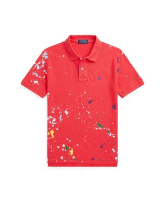 Polo Ralph Lauren Big Boys Paint-Splatter Cotton Mesh Polo