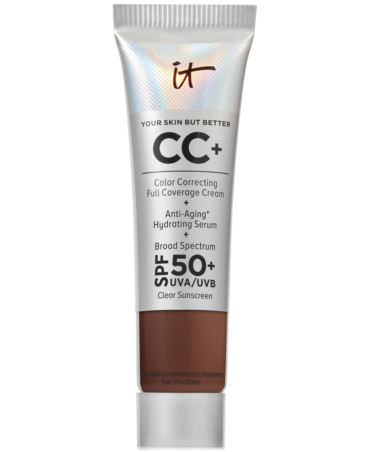 It Cosmetics Cc+ Cream With Spf 50+ Travel Size In Deep Bronze