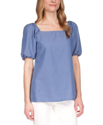 Michael Kors - Women's Chambray Square-Neck Top