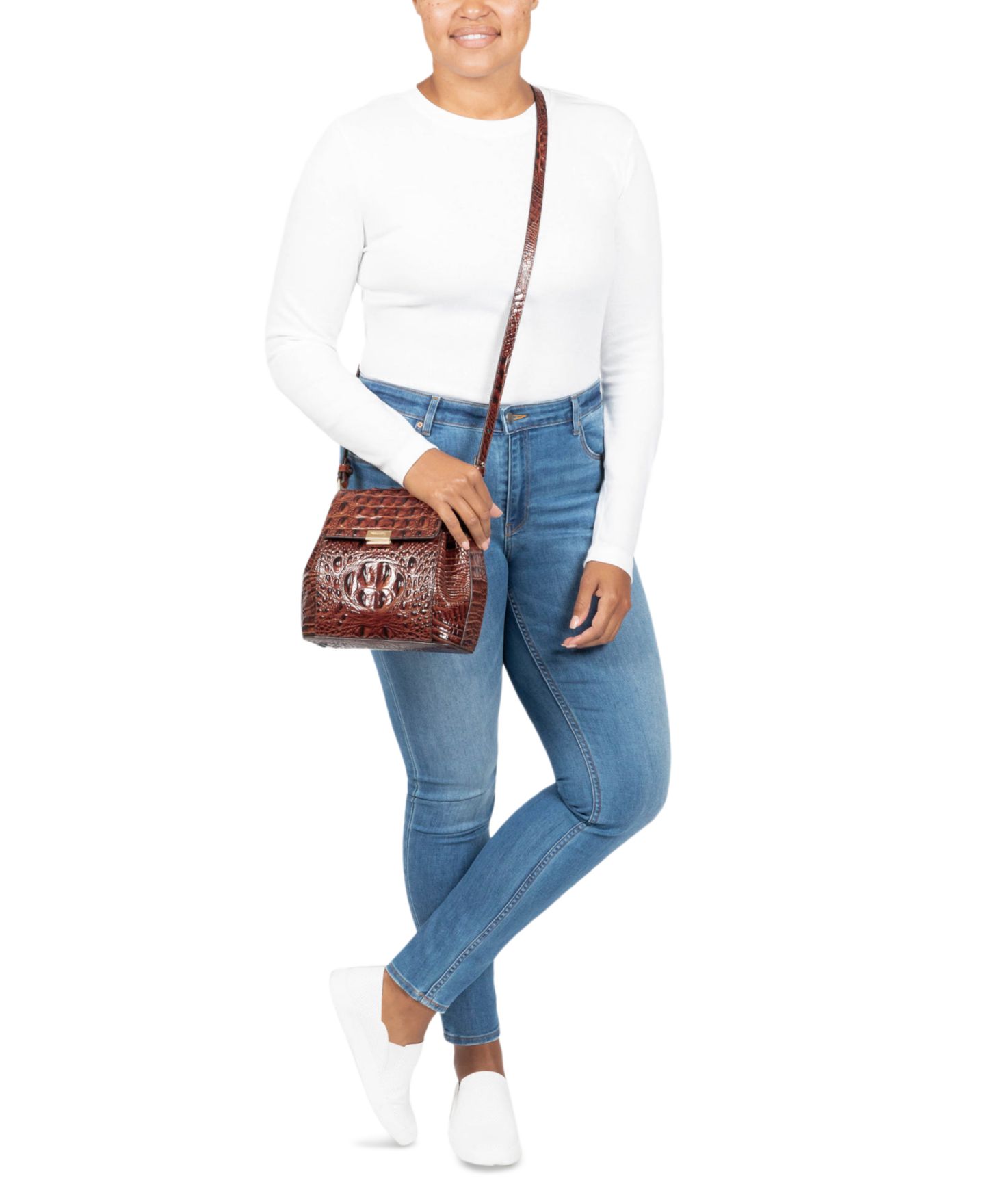 Женская сумка Brahmin Margo Small Leather Melbourne Crossbody, цвет: Чёрный — фото 5