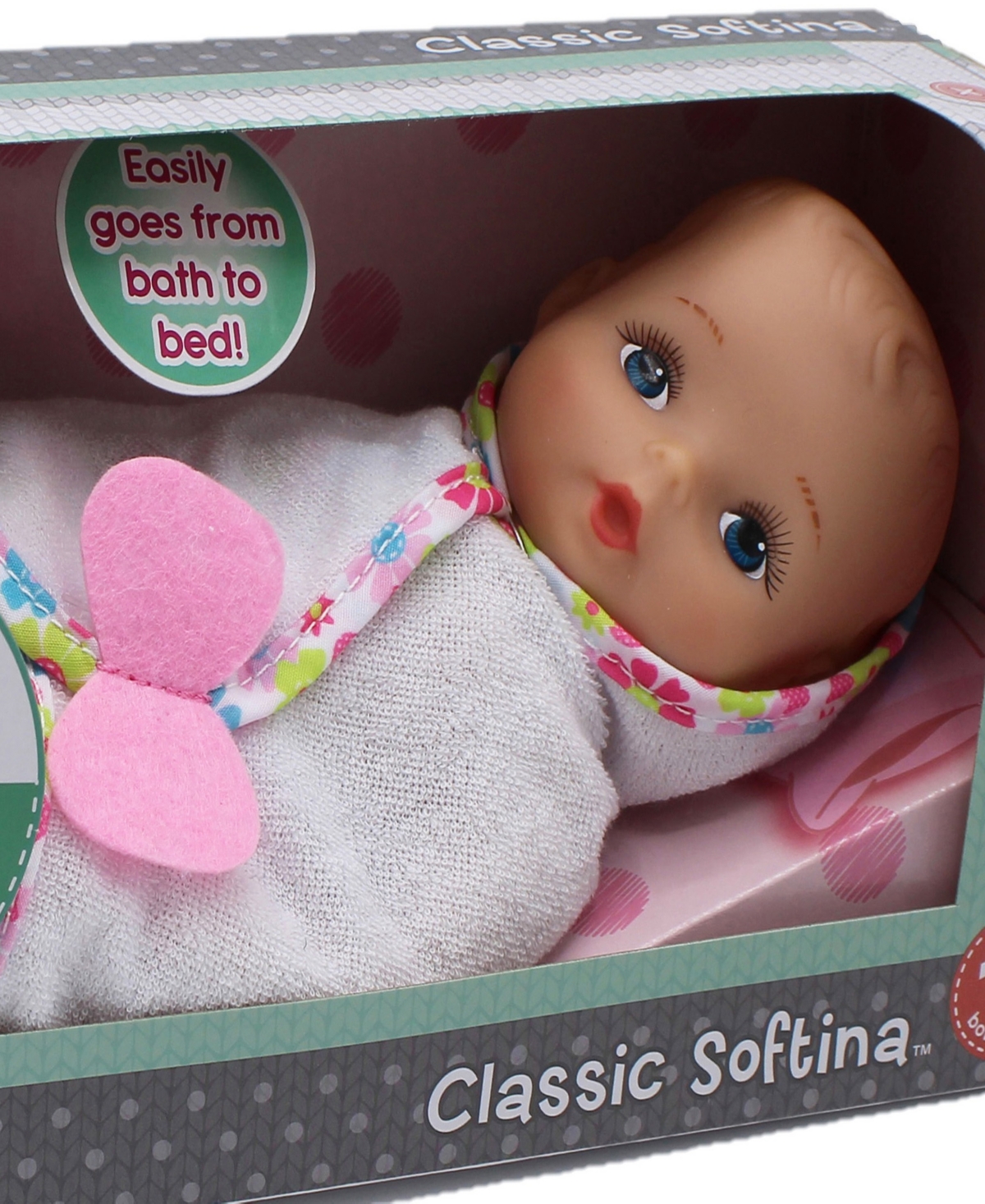 Shop Baby's First By Nemcor Goldberger Doll 9" Bath Time Baby Softina In Multi