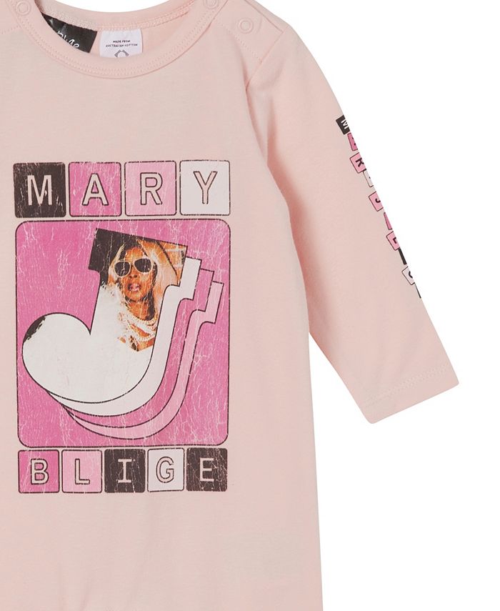 COTTON ON Baby Girls Mary J Blige Long Sleeved Footless Coverall