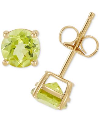 Birthstone Stud Earrings in 14k Gold or 14k White Gold