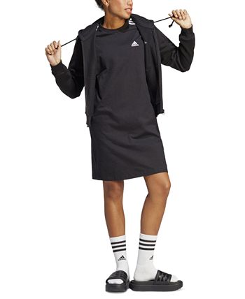 adidas Women\'s Active Essentials 3-Stripes Single Jersey Boyfriend Tee  Dress - Macy\'s