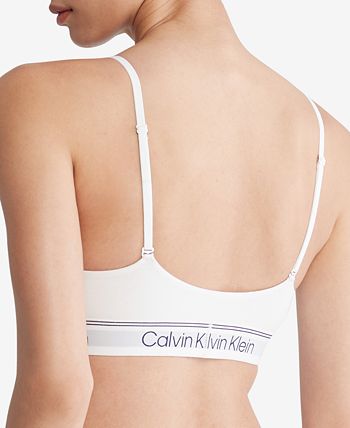 Calvin Klein Women's Athletic Lightly Lined Triangle Bralette QF7186 -  Macy's
