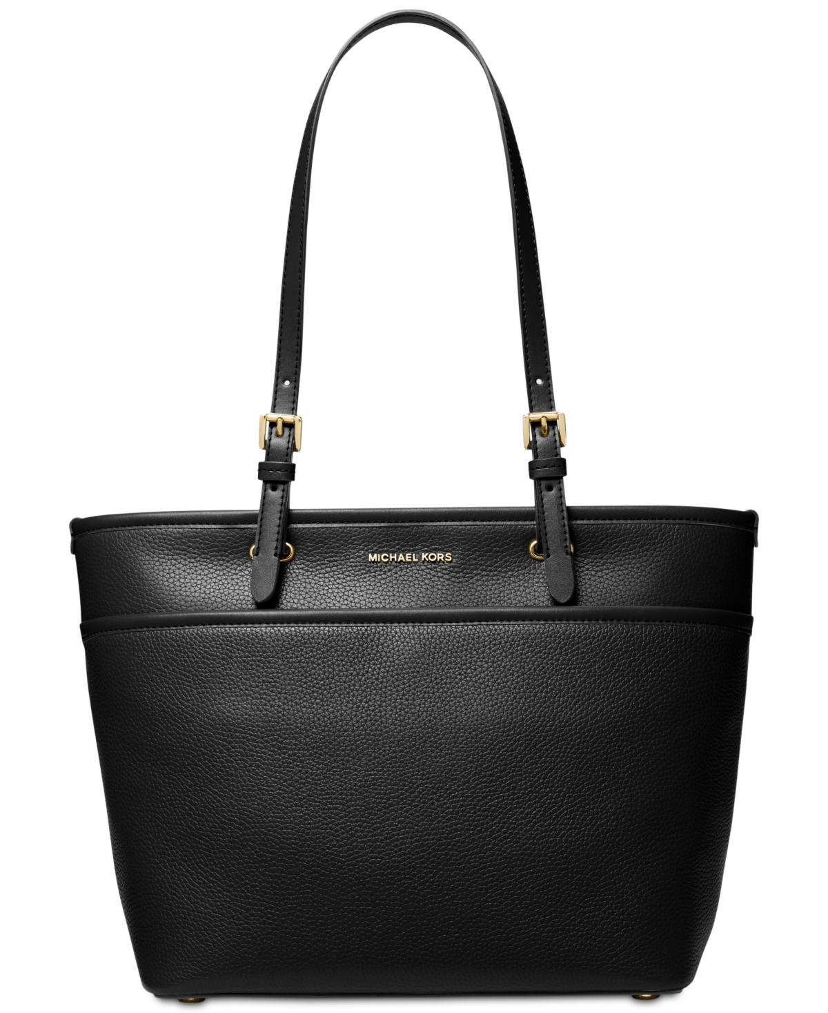 Michael Kors Medium Leather Top Zip Pocket Tote