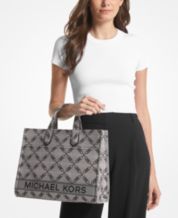 Michael Michael Kors - monogram-pattern large tote bag - women - Calf Leather - One Size - Neutrals
