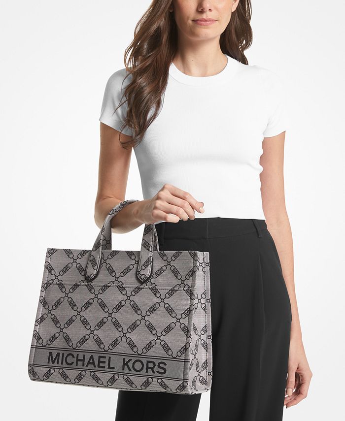 Michael Kors bag with all-over logo print for women White/Silver