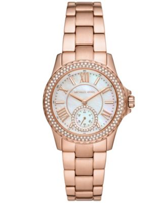 Michael Kors rose gold stainless watch selling