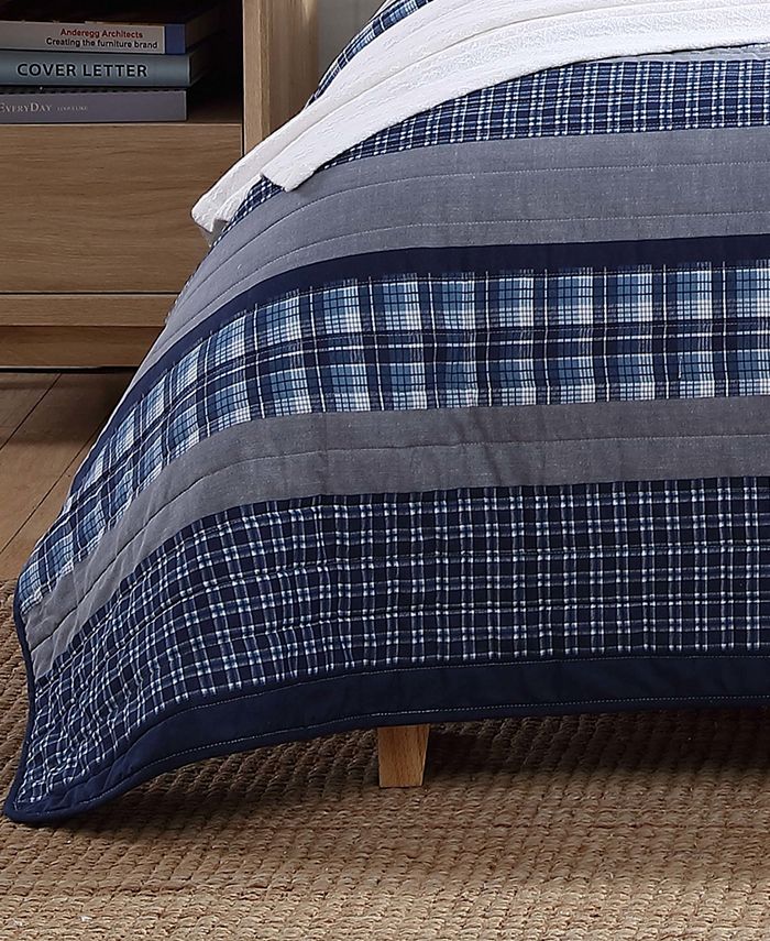 Nautica Addison Reversible 3 Piece Quilt Set, Full/Queen Macy's