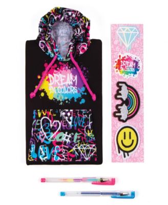 3C4G Street Style Journal 7 Piece Set, Make It Real, Teens Tweens Girls, 160 Page Lined Journal, Hoodie Style Cover Diary