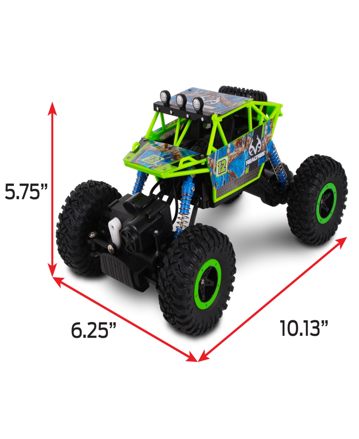 REALTREE NKOK 1:16 SCALE RC ROCK CRAWLER EDGE CAMO GREEN 2.4 GHZ RADIO CONTROL 81611, COMPETITION SERIES, REA 