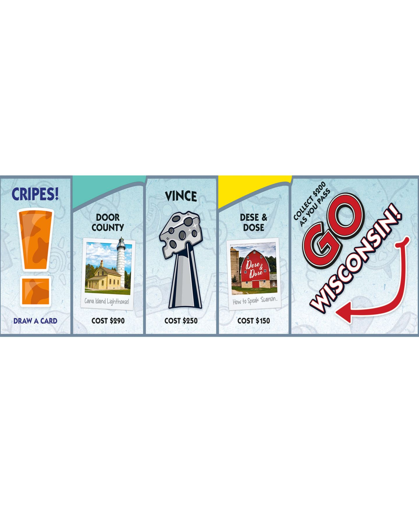 Детская настольная игра Late for the Sky Wisconsin-Opoly Classic Family Board Game, Ages 8+ — фото 6