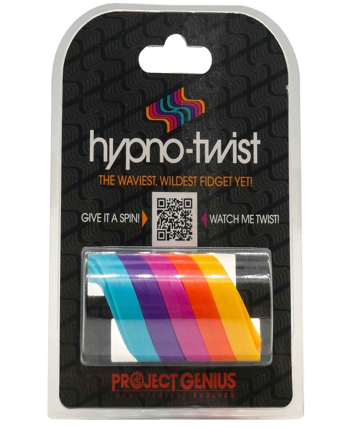 Project Genius Kids' Hypno-twist Hypnotic Fidget Toy, Glide The Colorful Rings For A Hypnotic Loop That Spins Again And A In Multi