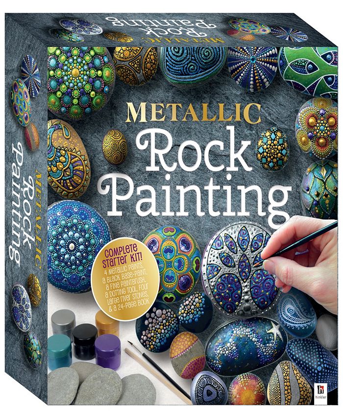 Hinkler Animal Rock Painting Box Set - DIY Rock Painting for Adults -  Rocks, Brush, Paint Included - Mandala Stone Artist - Create Rock Artwork  at