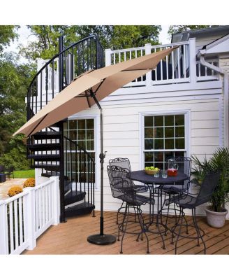 10FT Patio Umbrella 6 Ribs Market Steel Tilt W/Crank Outdoor Garden