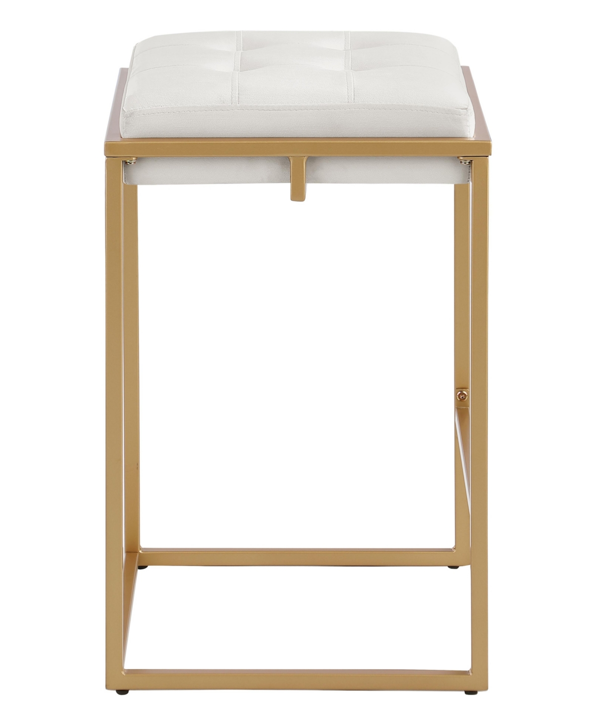 Coaster Home Furnishings Nadia 2-Piece Square Metal Padded Seat Counter Height Stool Set - Beige