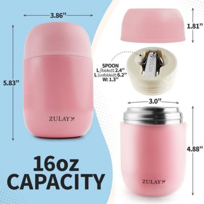 Vacuum Insulated Stainless Steel Food Jar 16oz