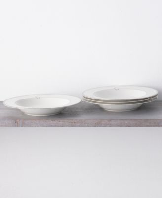 Platinum Wave Set of 4 Soup Bowls, 9.50", 10 oz.