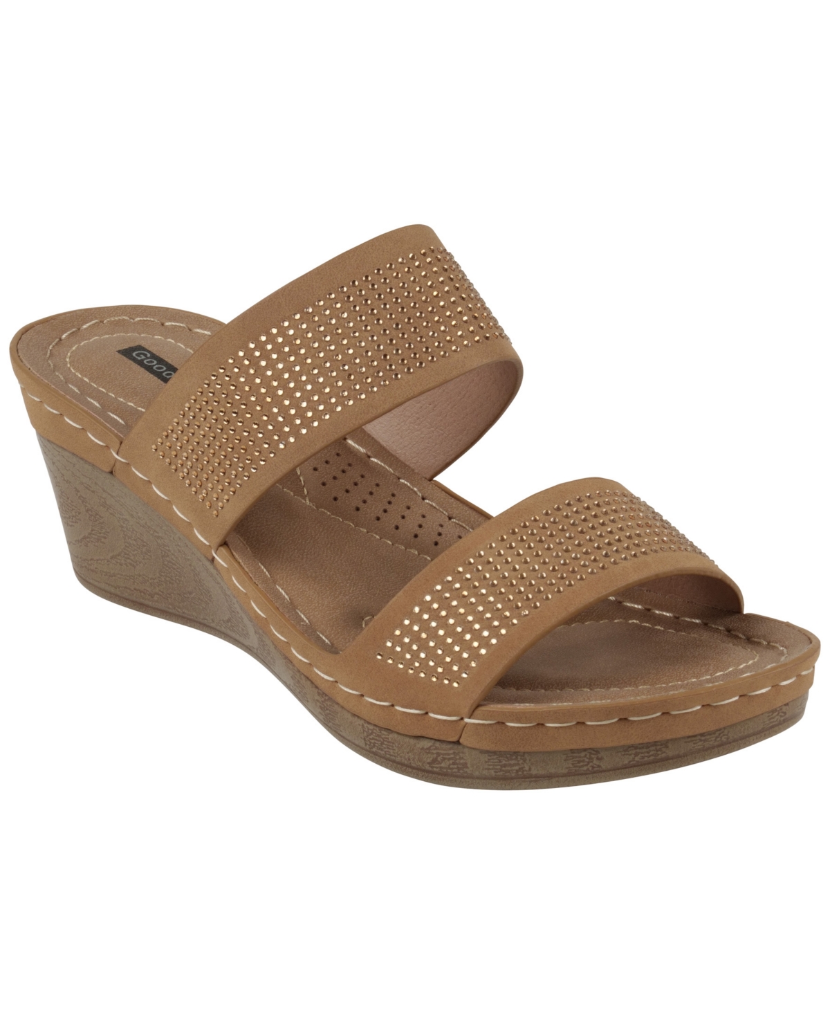 Gc Shoes Women's Madore Embellished Wedge Sandal In Brown