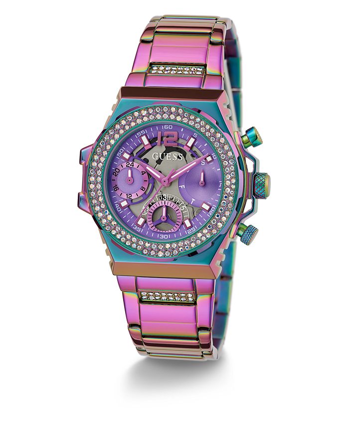 GUESS Women's Multifunction Iridescent Stainless Steel Watch 36mm Macy's
