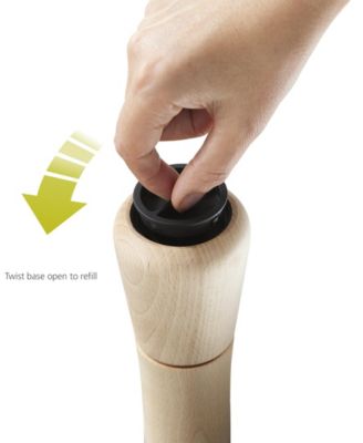 Milltop Wood Non-Spill Pepper Mill