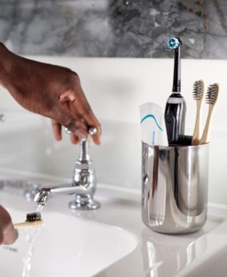 Easy Store Luxe Stainless-Steel Toothbrush Caddy
