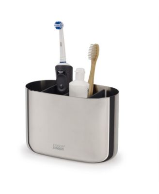 Easy Store Luxe Large Stainless-Steel Toothbrush Caddy