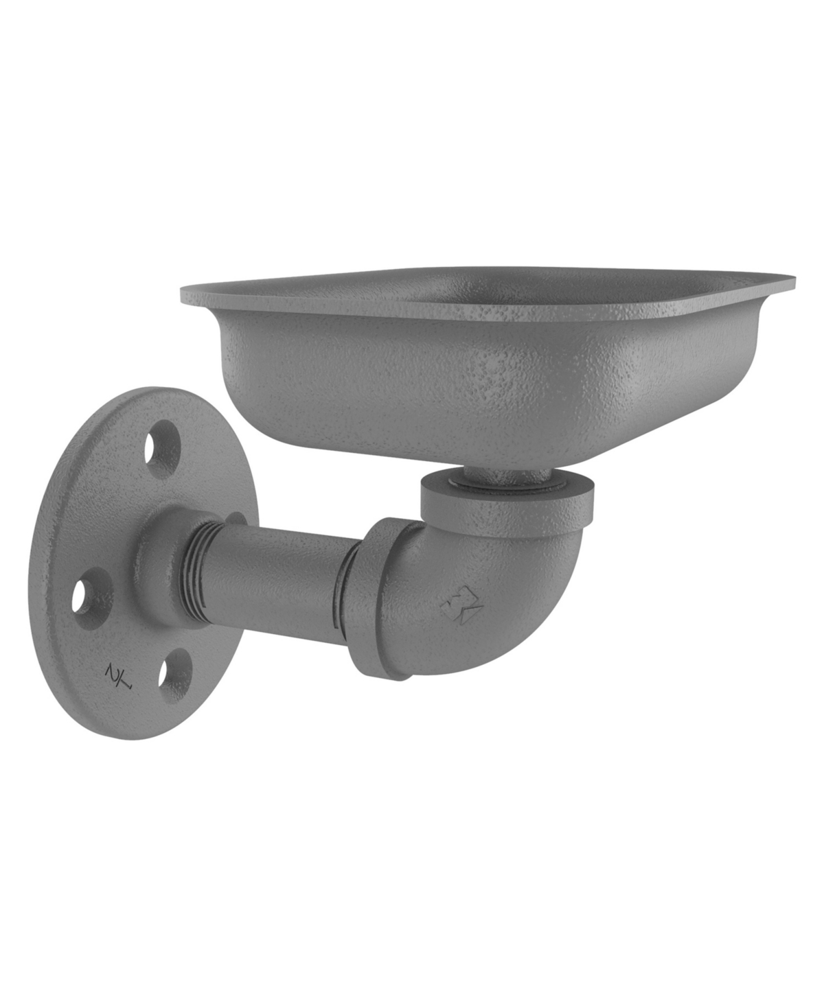 Allied Brass Pipeline Collection Wall Mounted Soap Dish In Matte Gray