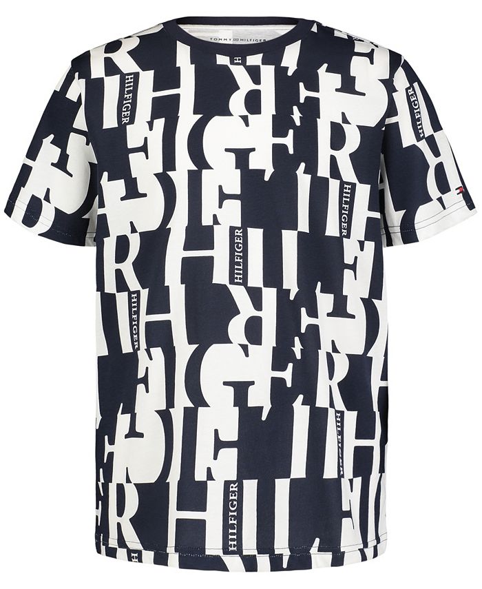 Tommy Hilfiger Little Boys Short Sleeve Font Block Print T-shirt - Macy's