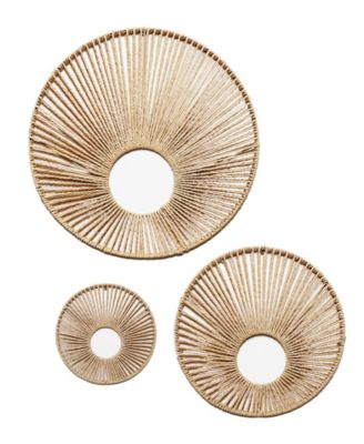 Woven Paper Rope Wall Decor, Set of 3