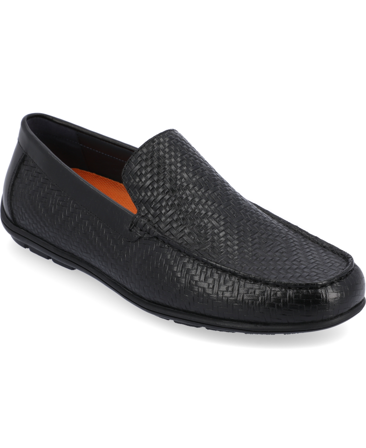 Shop Thomas & Vine Men's Carter Moc Toe Driving Loafer Dress Shoes In Black