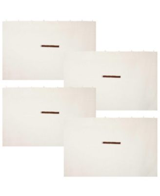 Outdoor Gazebo 4-Piece Polyester Fabric Privacy Sidewall Set for 10' x 10' Gazebo - 80" H x 103" W