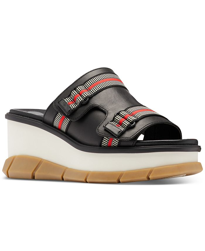 Sorel Women s Joanie III Slip On Platform Wedge Slide Sandals Macy s