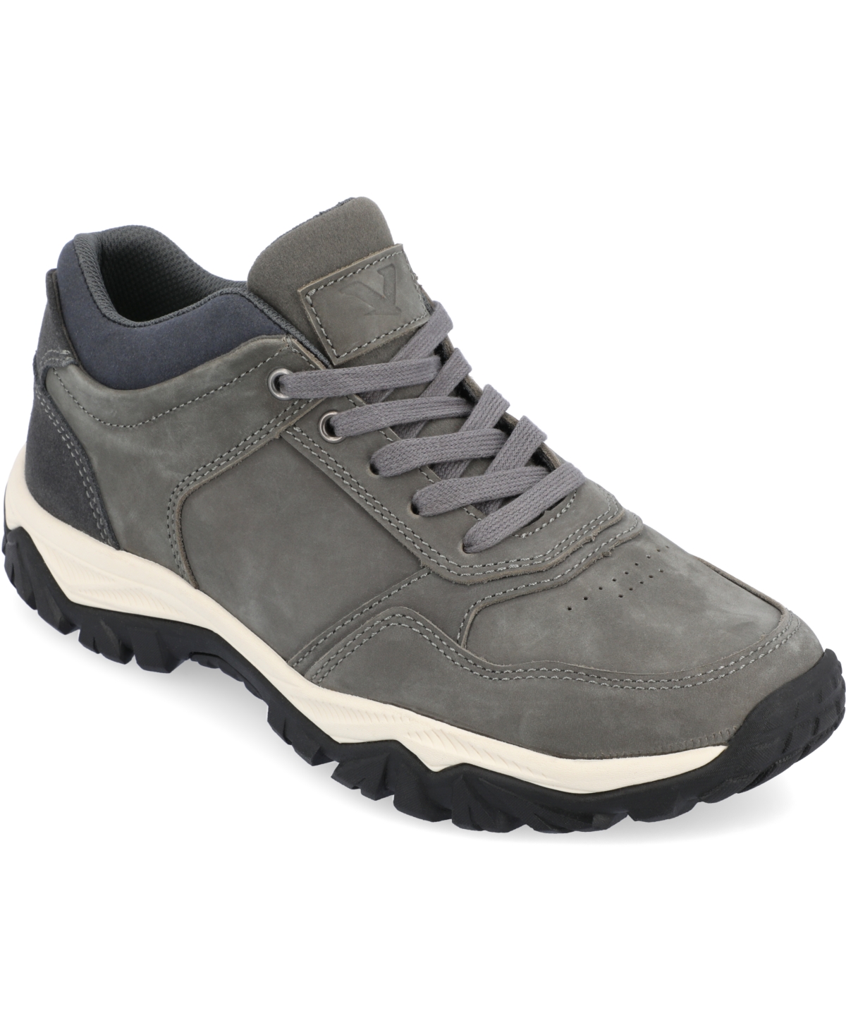 Shop Territory Men's Beacon Casual Leather Sneakers In Gray
