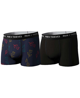 Pair of Thieves Men's SuperSoft 2-Pk. Logo Waistband 1-1/2 Trunks