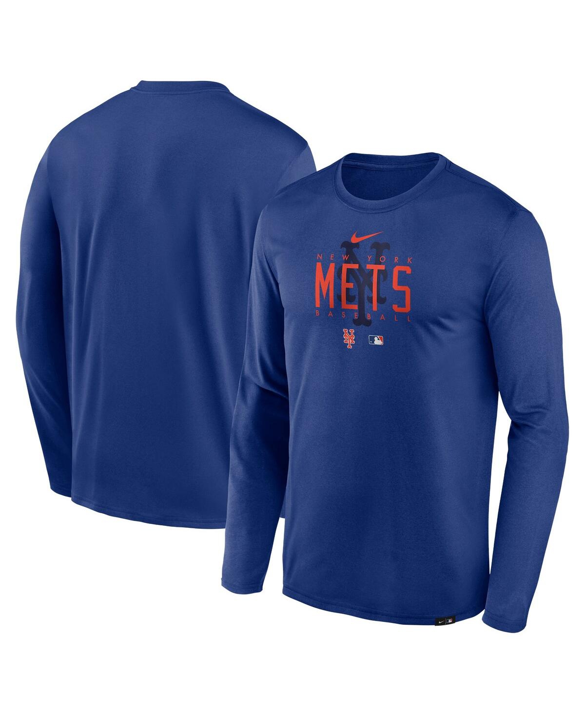 Men's Nike Royal New York Mets Authentic Collection Team Logo Legend Performance Long Sleeve T-Shirt