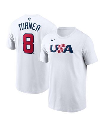 Men's USA Baseball Trea Turner Nike Navy 2023 World Baseball