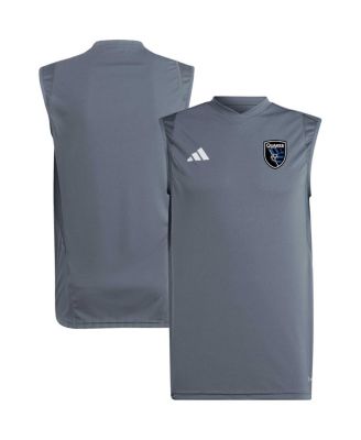 Men's Gray San Jose Earthquakes 2023 On-Field Sleeveless Training Jersey