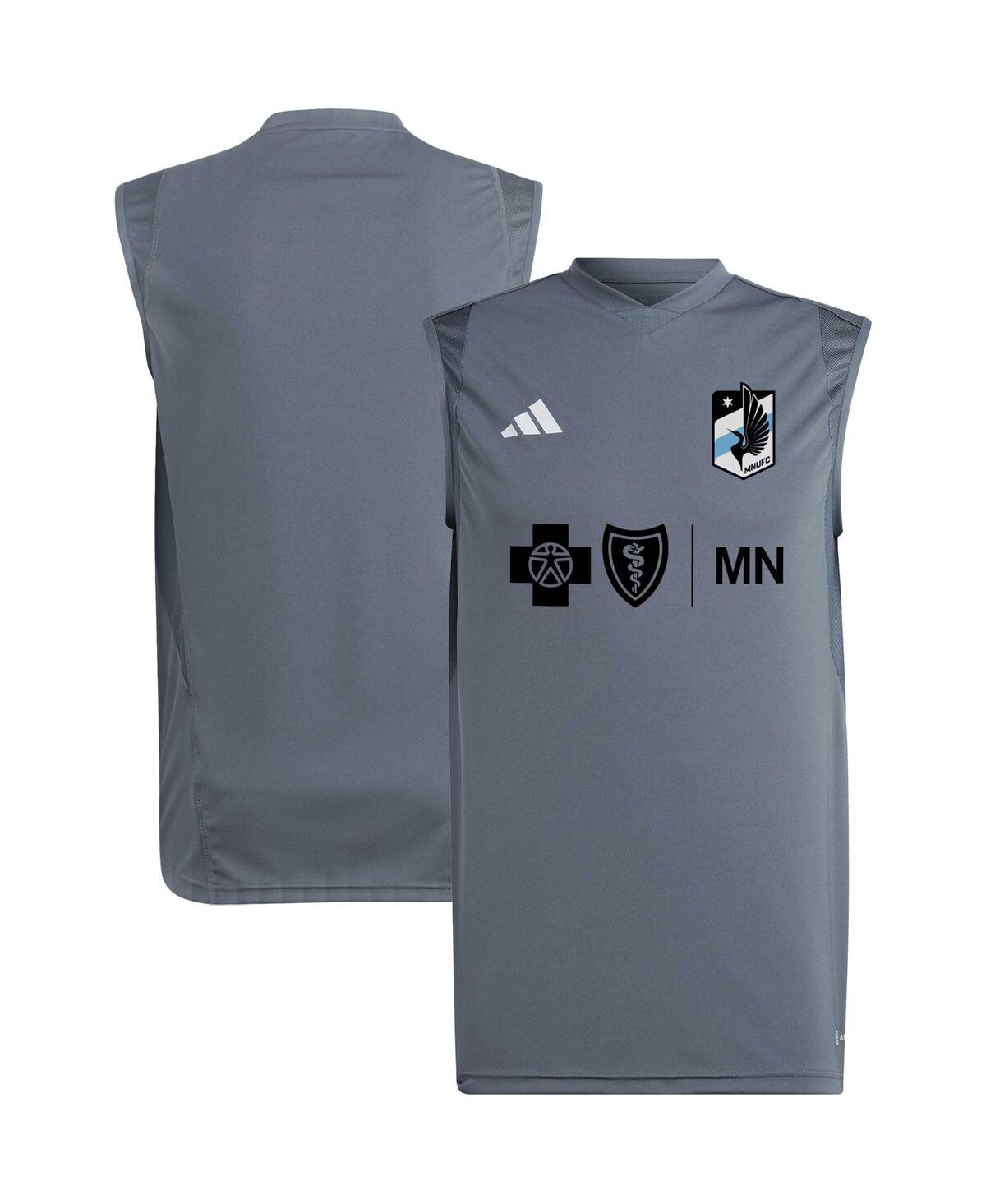 Men's adidasMinnesota United Fc 2023 On-Field Sleeveless Training Jersey - Gray