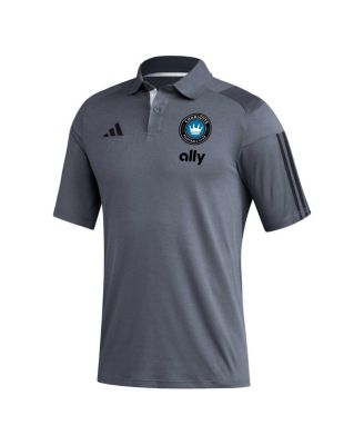 Men's Gray Charlotte FC 2023 On-Field Training Polo Shirt