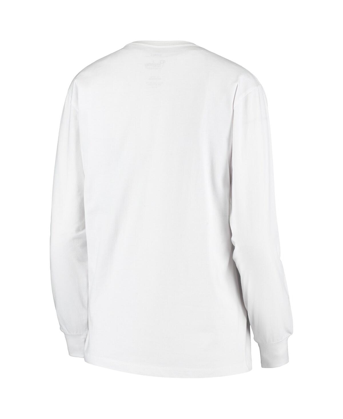 PRESSBOX WOMEN'S PRESSBOX WHITE FLORIDA GATORS BIG BLOCK WHITEOUT LONG SLEEVE T-SHIRT 