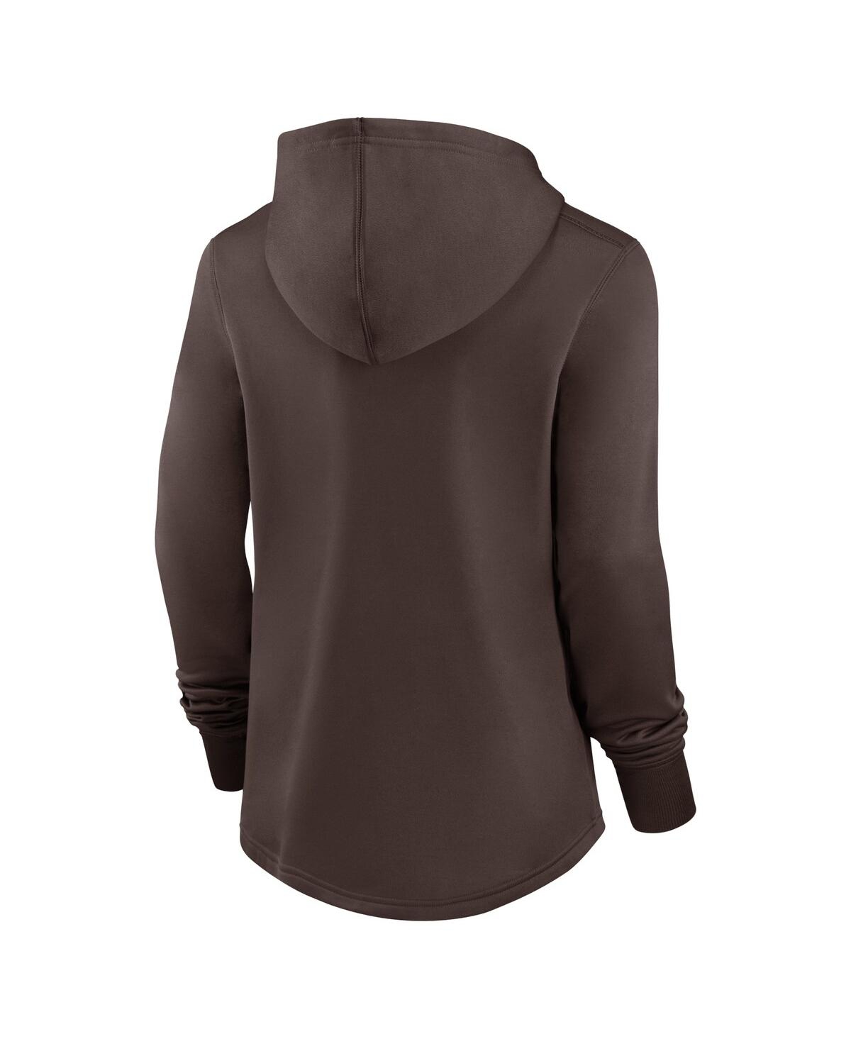 Nike Women's  Brown San Diego Padres Authentic Collection Pregame Performance Pullover Hoodie In Brown