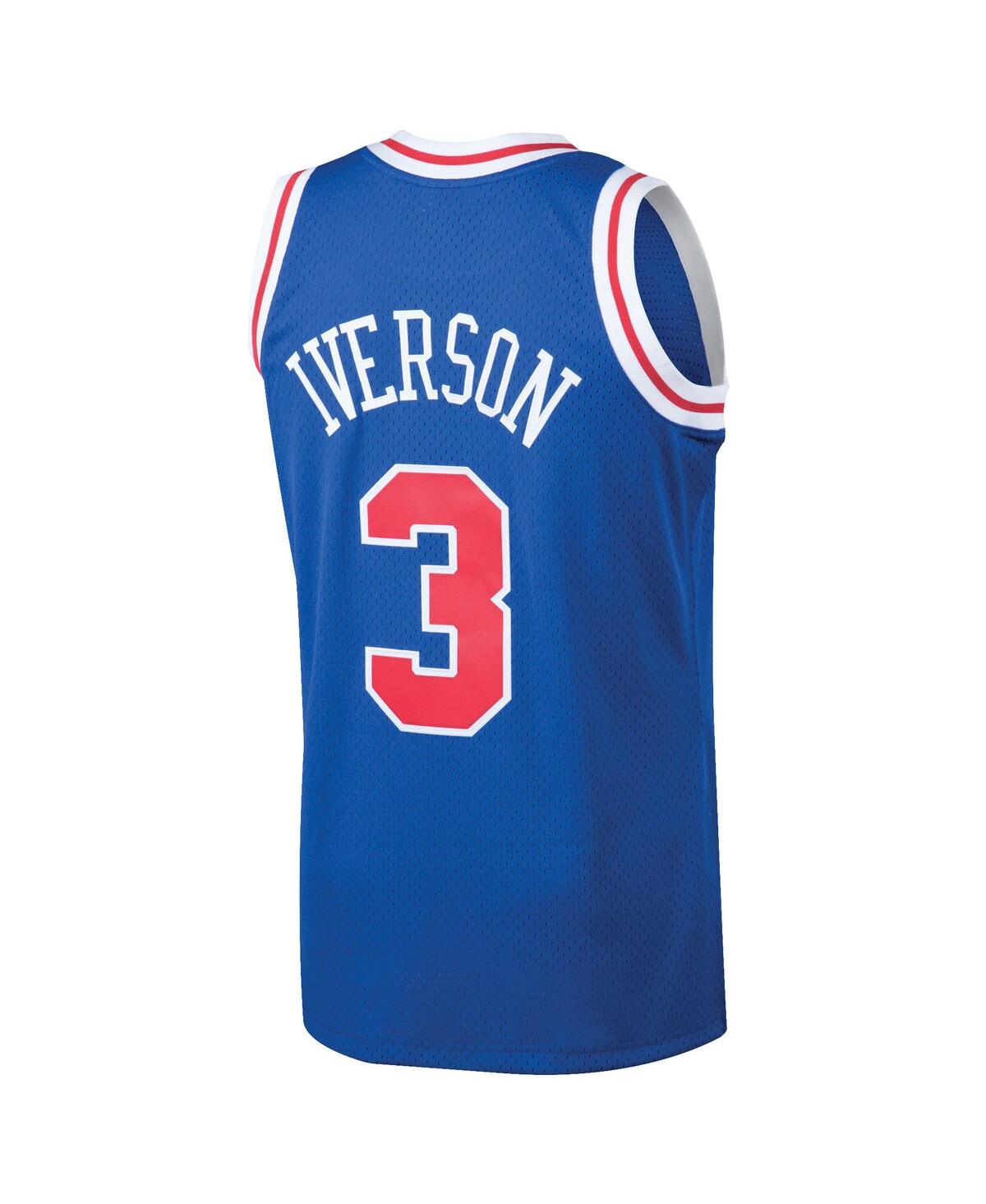 Men's Mitchell & Ness Allen Iverson Royal Philadelphia 76ers 1996-97 Hardwood Classics Swingman Jersey