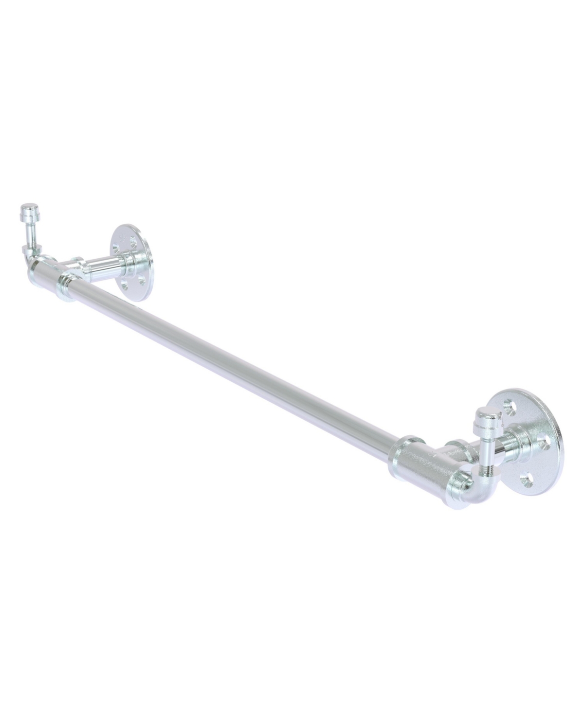 Allied Brass Pipeline Collection 30 Inch Towel Bar With Integrated Hooks In Polished Chrome