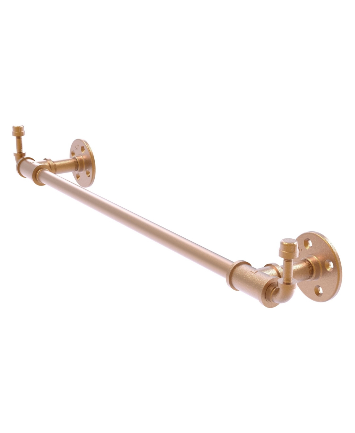 Allied Brass Pipeline Collection 18 Inch Towel Bar With Integrated Hooks In Brushed Bronze
