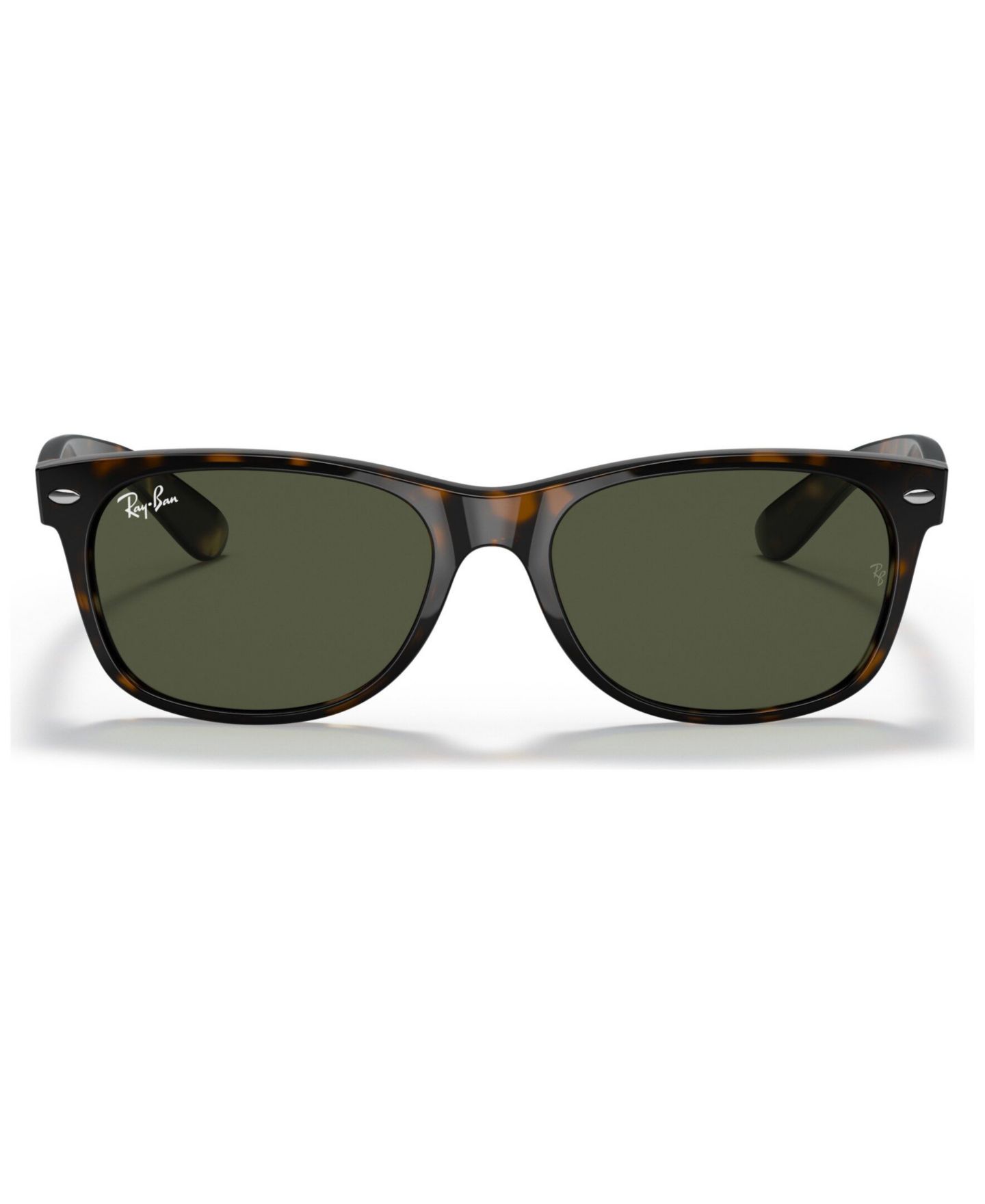 Солнцезащитные очки Ray-Ban Unisex New Wayfarer Sunglasses, RB2132, цвет: Коричневый / Зелёный — фото 2