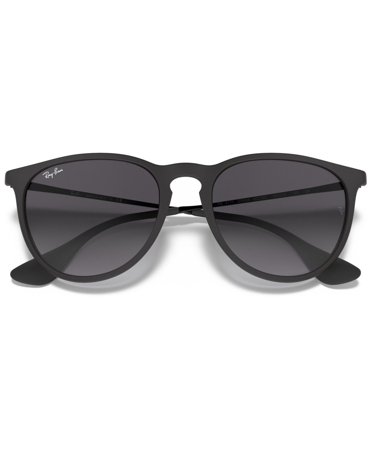 Женские солнцезащитные очки Ray-Ban Sunglasses, Erika Classic RB4171, цвет: Чёрный / Серый — фото 6
