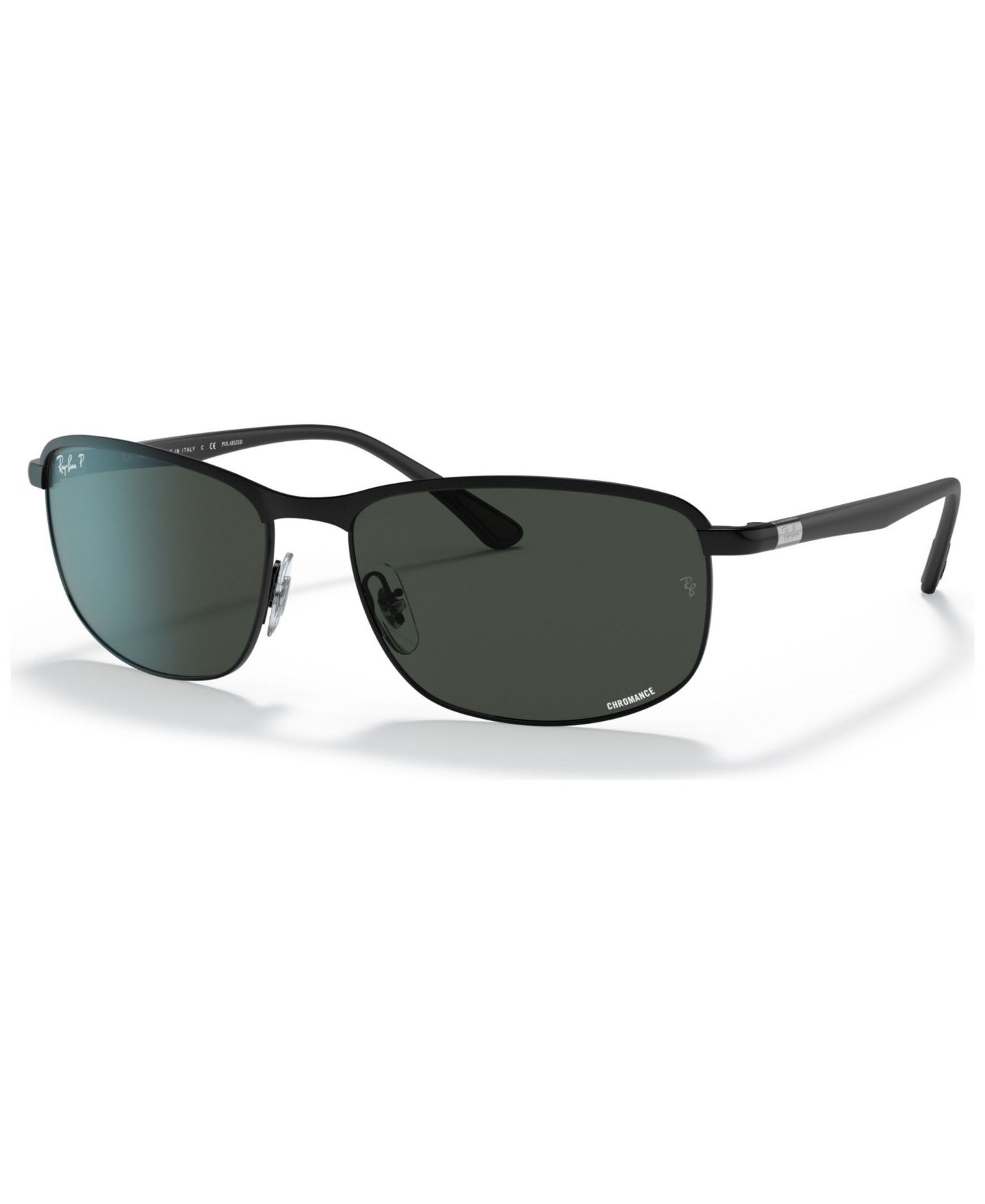 Солнцезащитные очки Ray-Ban Unisex Polarized Sunglasses, RB3671CH 60, цвет: Чёрный / Тёмный серый — фото 1