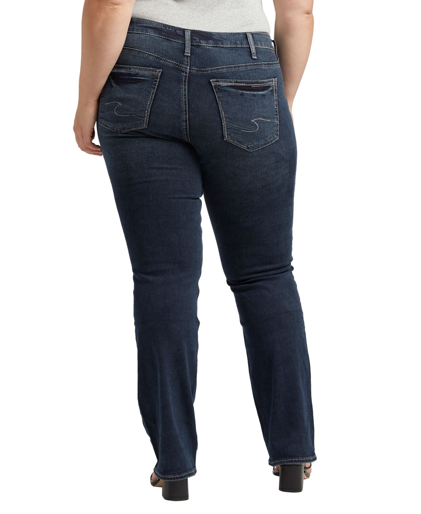 Женские джинсы Silver Jeans Co. Plus Size Suki Slim Bootcut Jeans, Short & Regular Lengths, цвет: Индиго — фото 2